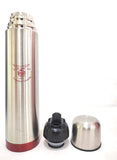 Eagle Home Red Sleek Flip Lid Stainless Steel Vacuum Flask 1000 Ml
