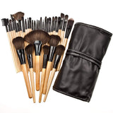 Bronson Professional Makeup Brush Set of 32 Pcs With Faux Leather Case