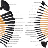 Bronson Professional Makeup Brush Set of 32 Pcs With Faux Leather Case