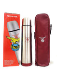 Eagle Home Red Sleek Flip Lid Stainless Steel Vacuum Flask 1000 Ml