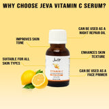 Jeva Vitamin C Serum with Hyaluronic Acid for Anti Aging and Brightening (15ml)