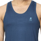 Raju Anytime Undershirt (100% Cotton) - True Premium Vest (Pack of 3) (Blue)