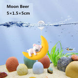 GARTIG Aquarium Accessory Cute Resin Floating Cartoon Diver Decorative Item with Thin Line and Suspended Ball (Pack of 2)