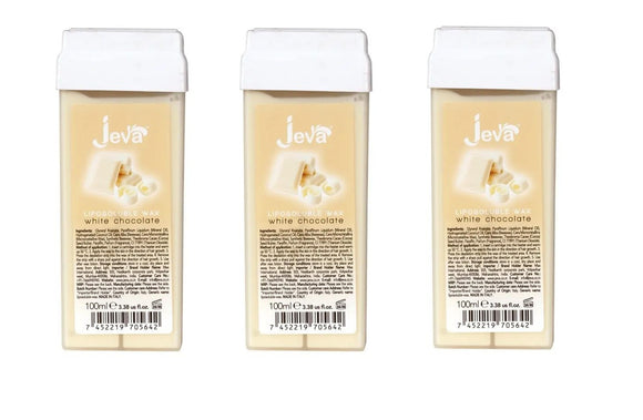 Jeva White Chocolate Roll-On Cartridge Wax (100ml) (Pack Of 3)