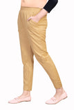 WENTYF Regular Fit Pants/Jeggings with Pockets for Office/Party/Casual (Beige)