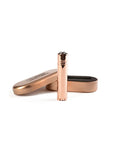 Clipper Metal Cigarette Lighter with Designer Box, Rose Gold with Lighter Gas Refill Can 100ml, Combo