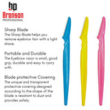 Bronson Professional Eyebrow and Face Razor - Pack of 3 (Color May Vary)
