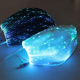 Wentyf N99 Anti Pollution Face Mask, LED Luminous Party Mask with Optic Fiber Clothing Black/ White 7color LEDs (Assorted)
