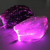 Wentyf N99 Anti Pollution Face Mask, LED Luminous Party Mask with Optic Fiber Clothing Black/ White 7color LEDs (Assorted)