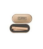 Clipper Metal Cigarette Lighter with Designer Box, RoseGold with Flint System 5 pcs FREE
