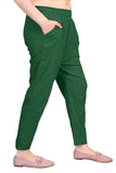 WENTYF Regular Fit Pants/Jeggings with Pockets for Office/Party/Casual (Green)