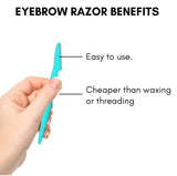 Bronson Professional Eyebrow and Face Razor - Pack of 3 (Color May Vary)