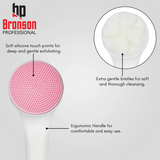 Bronson Professional 2 In 1 Soft Bristles Face Cleansing Brush (Color May Vary)