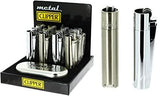 Clipper Metal Cigarette Lighter with Designer Box, Silver with Lighter Gas Refill Can 100ml