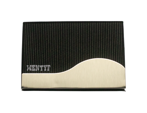 WENTYF RFID Blocking Card Holder, Case Wallet with Magnetic Closure Unisex - Black Stripe