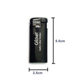 Cricket Electronic Mini, Black & White Disposable Lighters, Pack of 5