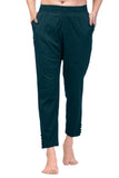 WENTYF Regular Fit Pants/Jeggings with Pockets for Office/Party/Casual (Peacock Blue)