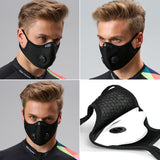 WENTYF Sports Mask Unisex with Respiratory Valve for Cycling, Gym - Black/Grey