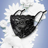 WENTYF Women Designer Delicate Embroidery Applique Premium Washable Dustproof Fashionable Face Mask