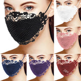 Wentyf Designer Delicate Lace Applique Washable Dustproof Fashionable Face Mask