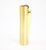 Clipper Metal Cigarette Lighter with Designer Box, Gold with Flint System 5 pcs FREE