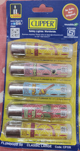 Clipper Refillable Large Cigarette Lighters (Instrument)- 5 PCS