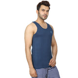 Raju Anytime Undershirt (100% Cotton) - True Premium Vest (Pack of 3) (Blue)