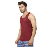 Raju Anytime Undershirt (100% Cotton) - True Premium Vest (Pack of 3) (Maroon)