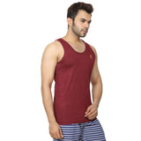 Raju Anytime Undershirt (100% Cotton) - True Premium Vest (Pack of 3) (Maroon)