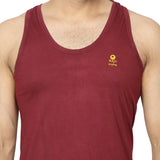 Raju Anytime Undershirt (100% Cotton) - True Premium Vest (Pack of 3) (Maroon)