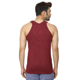 Raju Anytime Undershirt (100% Cotton) - True Premium Vest (Pack of 3) (Maroon)
