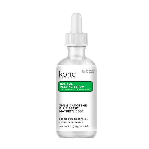 Koric Beauty 10% AHA Peeling Serum with Organic Carrot Root (30ml)