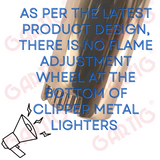 Clipper Metal Cigarette Lighter with Designer Box, Silver