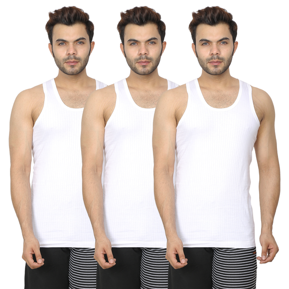 Raju Super Knit Vest (100% Cotton) - True Premium Vest (Pack of 3)