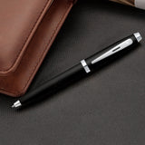 Sheaffer Set 9317 Gift Set Ballpoint Pen – Matte Black With Nickel-Plating And Business Card Holder